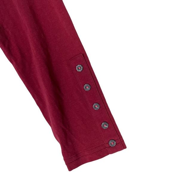 Matilda Jane Character Counts Shirt Maroon Long Sleeve Button Cuff Top Women's M - Picture 11 of 13